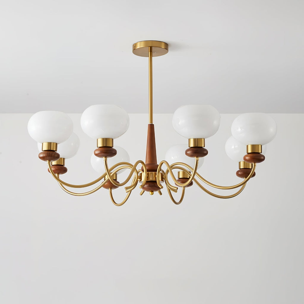 Luma Lustre Lustra Laiton Bois Globe Classique - Neutralighting