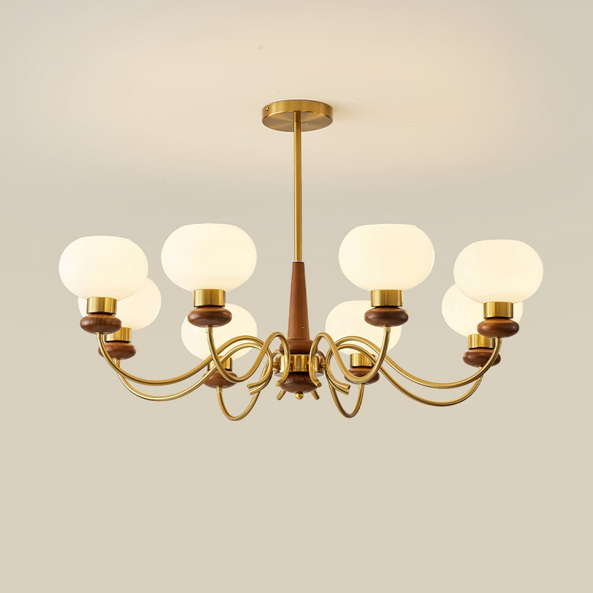 Luma Lustre Lustra Laiton Bois Globe Classique - Neutralighting
