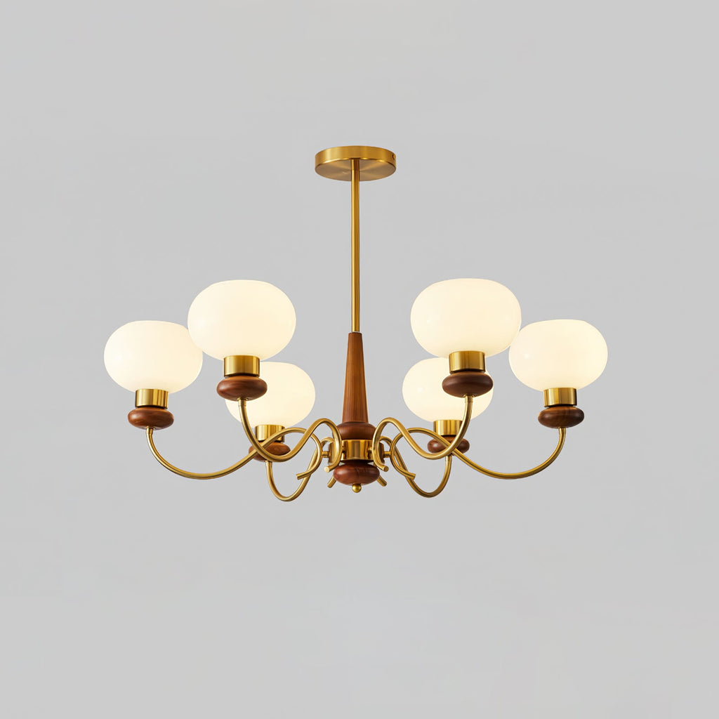 Luma Lustre Lustra Laiton Bois Globe Classique - Neutralighting