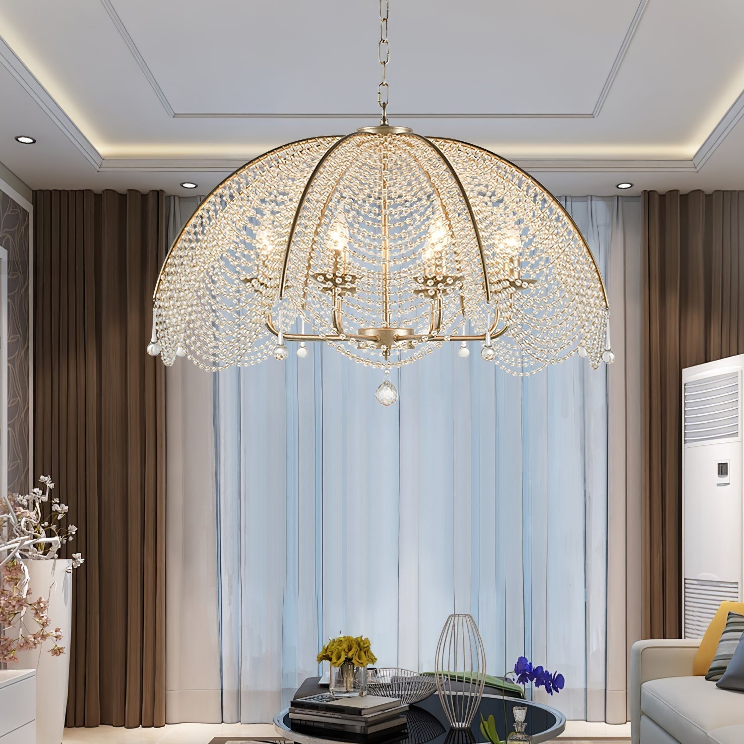 Ulsilus Lustre Cristal Perles Élégance - Neutralighting