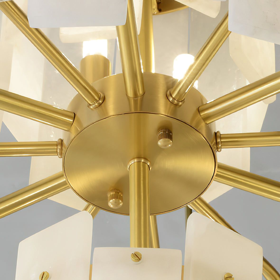 Zosolia Lustre Postmoderne Luxe Laiton Alabastre - Neutralighting
