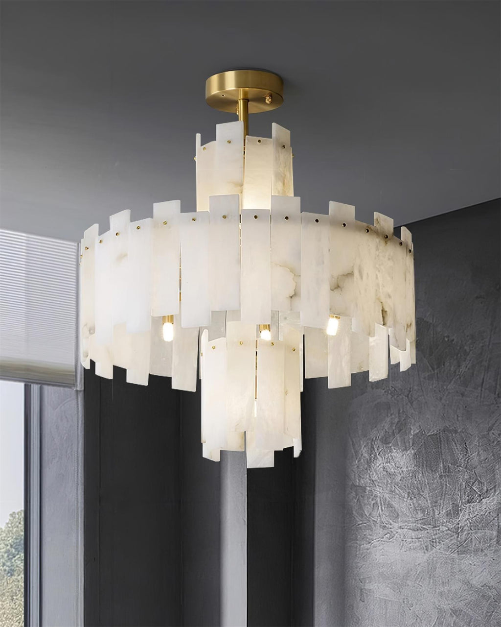 Soraya Chandelier Moderne en Albâtre - Neutralighting