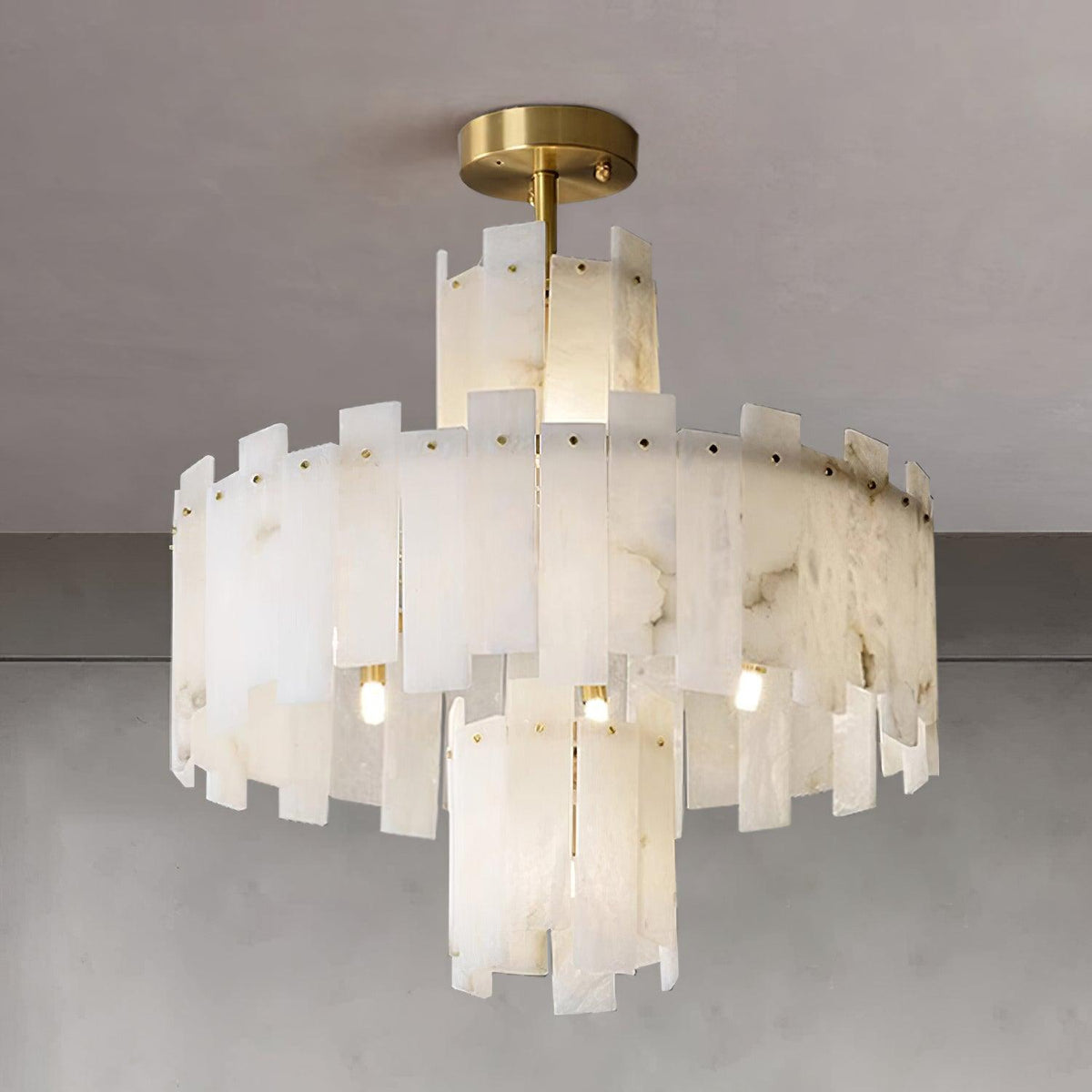 Soraya Chandelier Moderne en Albâtre - Neutralighting