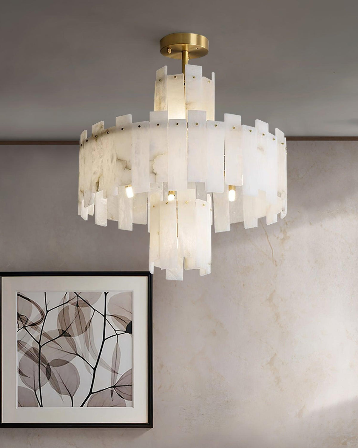 Soraya Chandelier Moderne en Albâtre - Neutralighting