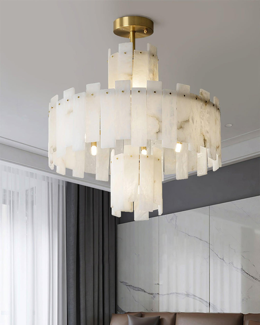 Soraya Chandelier Moderne en Albâtre - Neutralighting