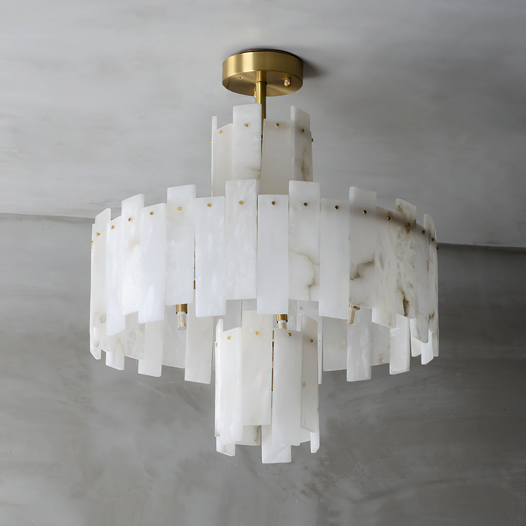 Zosolia Lustre Postmoderne Luxe Laiton Alabastre - Neutralighting