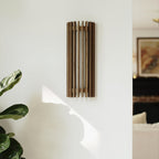 Veyno Lampe murale à lattes en bois - Neutralighting