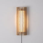 Veyno Lampe murale à lattes en bois - Neutralighting