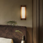 Veyno Lampe murale à lattes en bois - Neutralighting