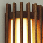 Veyno Lampe murale à lattes en bois - Neutralighting