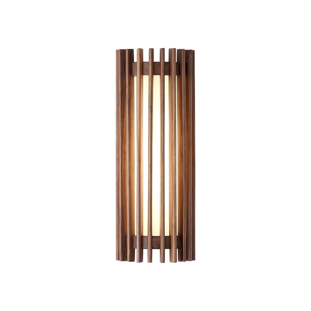Veyno Lampe murale à lattes en bois - Neutralighting
