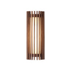 Veyno Lampe murale à lattes en bois - Neutralighting