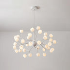 Elora Chandelier Élégant Fleurs Blanches - Neutralighting