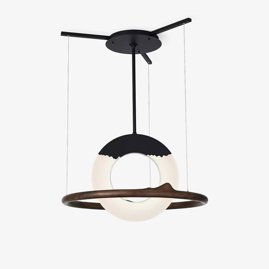 Mytalan Circulaire Acrylique Bois Pendentif Lumière - Neutralighting