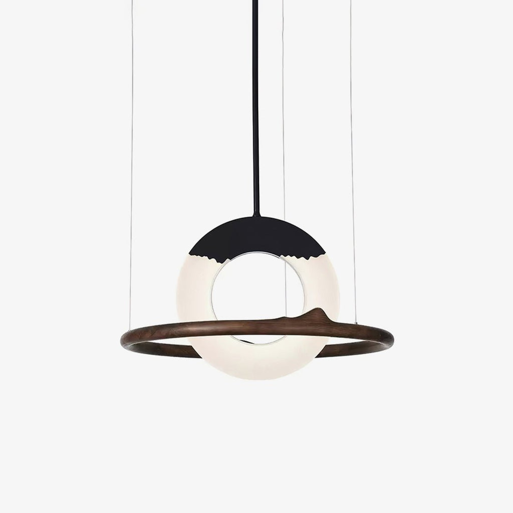 Mytalan Circulaire Acrylique Bois Pendentif Lumière - Neutralighting