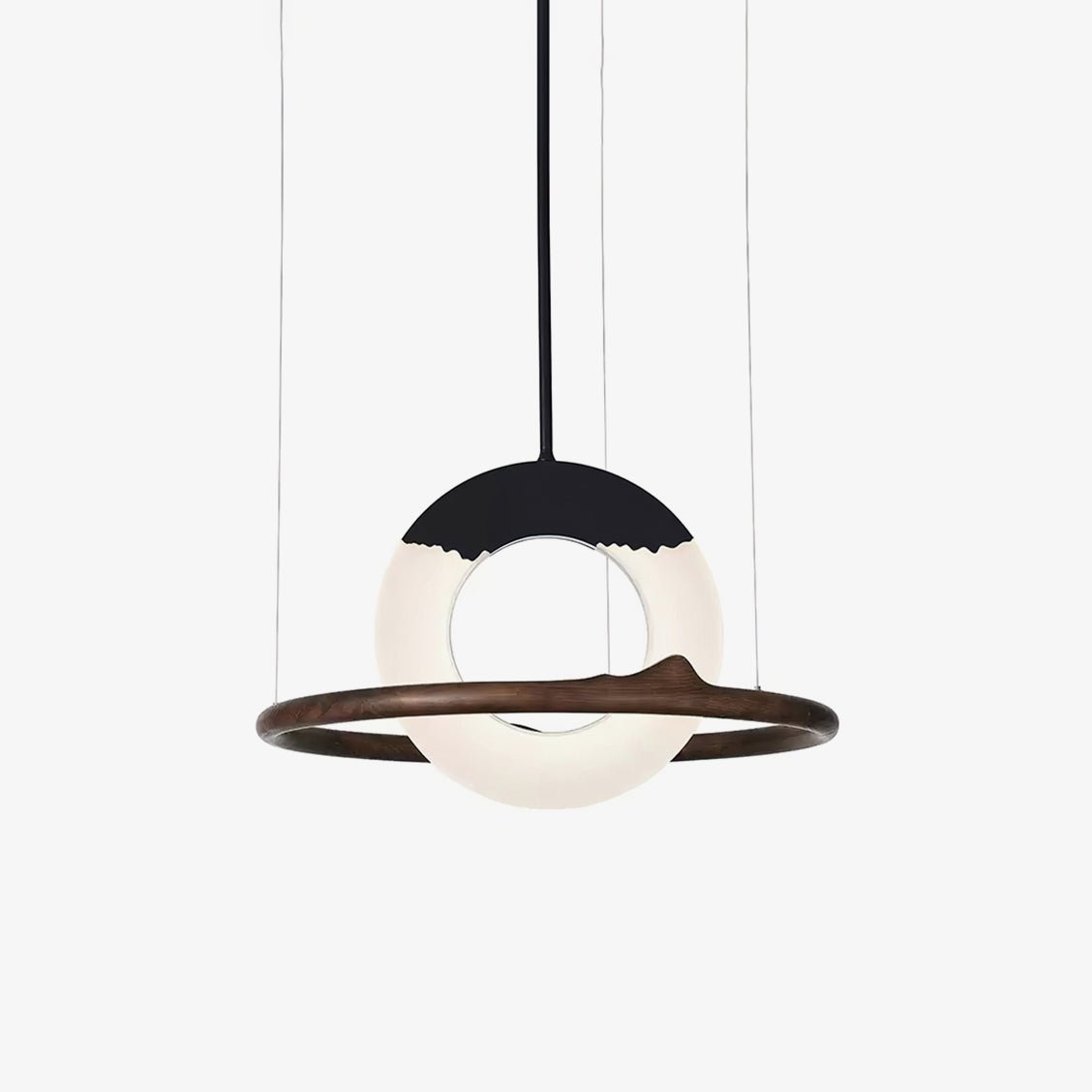 Mytalan Circulaire Acrylique Bois Pendentif Lumière - Neutralighting