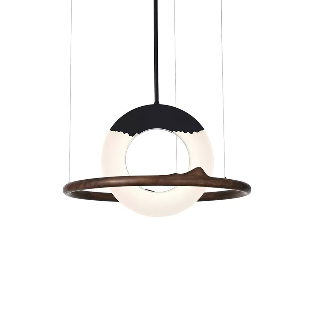 Mytalan Circulaire Acrylique Bois Pendentif Lumière - Neutralighting