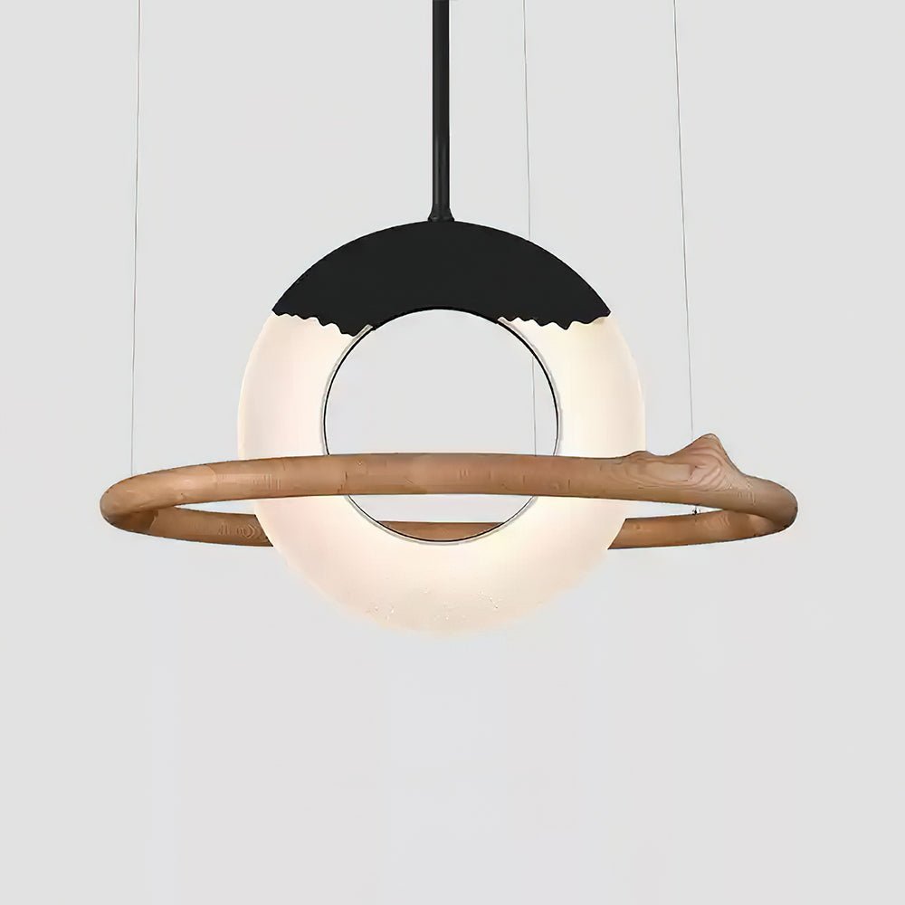 Mytalan Circulaire Acrylique Bois Pendentif Lumière - Neutralighting