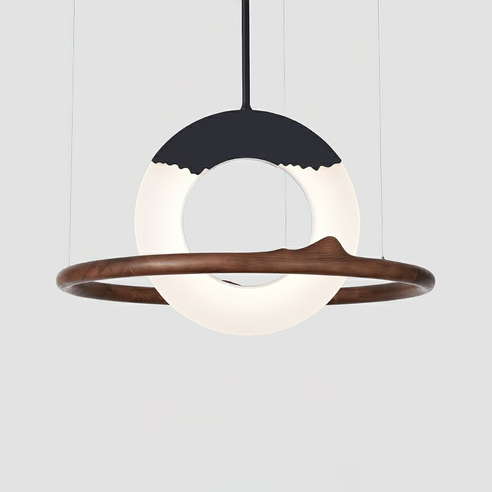 Mytalan Circulaire Acrylique Bois Pendentif Lumière - Neutralighting
