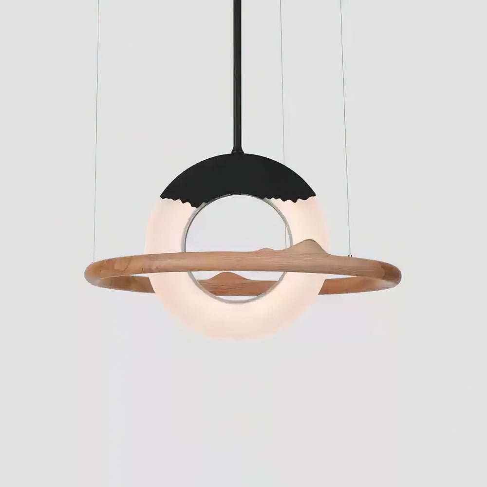 Mytalan Circulaire Acrylique Bois Pendentif Lumière - Neutralighting