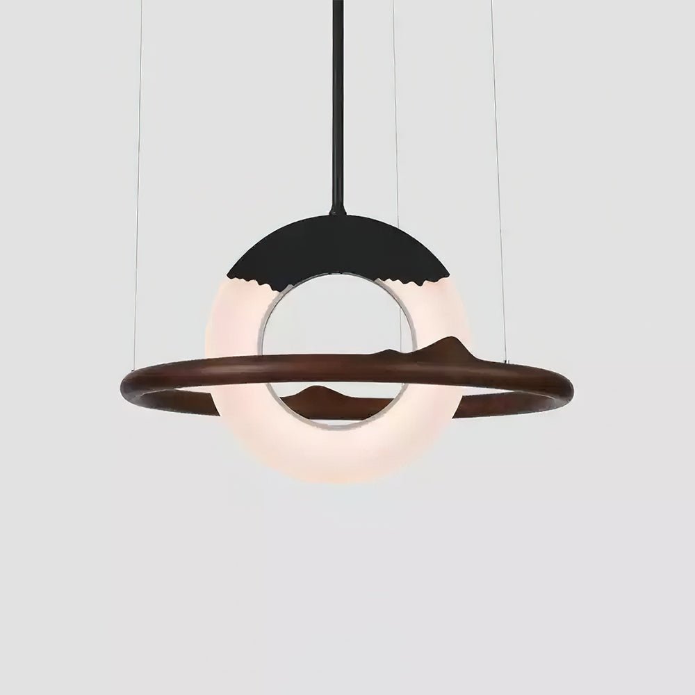 Mytalan Circulaire Acrylique Bois Pendentif Lumière - Neutralighting
