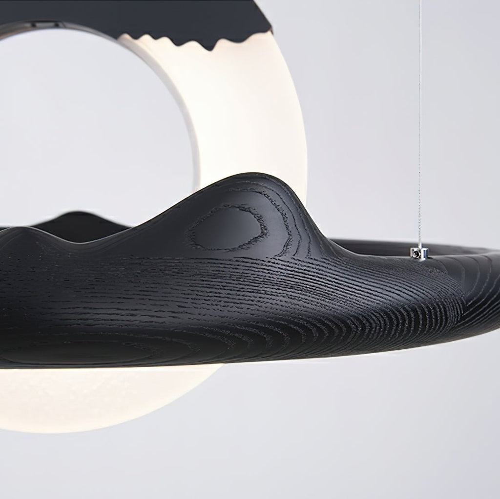 Mytalan Circulaire Acrylique Bois Pendentif Lumière - Neutralighting