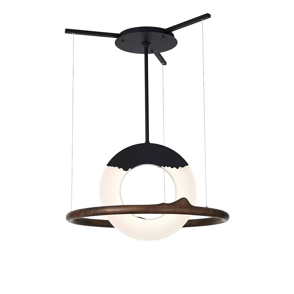 Mytalan Circulaire Acrylique Bois Pendentif Lumière - Neutralighting
