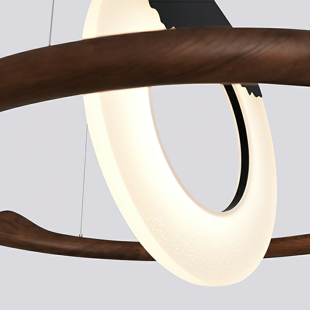 Mytalan Circulaire Acrylique Bois Pendentif Lumière - Neutralighting