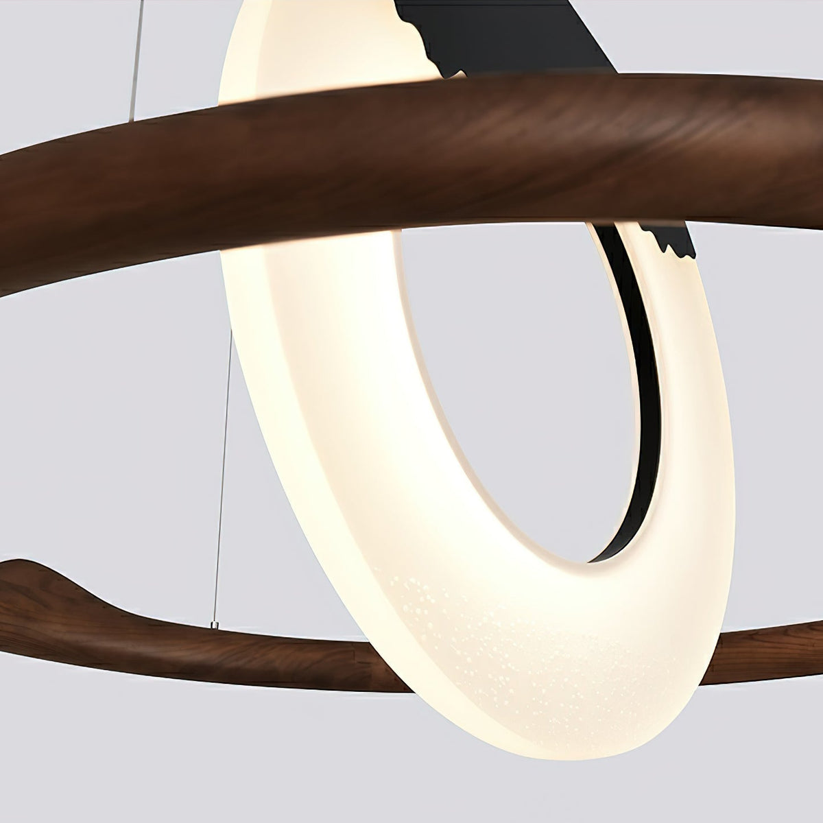 Mytalan Circulaire Acrylique Bois Pendentif Lumière - Neutralighting