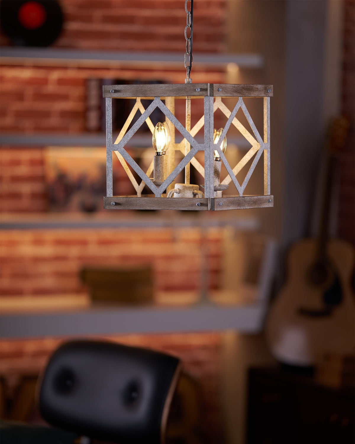 Zelaeora Suspension Métal Bois Créativité Individuelle 4 Lumières - Neutralighting