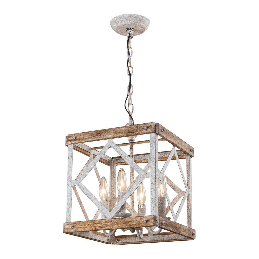 Zelaeora Suspension Métal Bois Créativité Individuelle 4 Lumières - Neutralighting