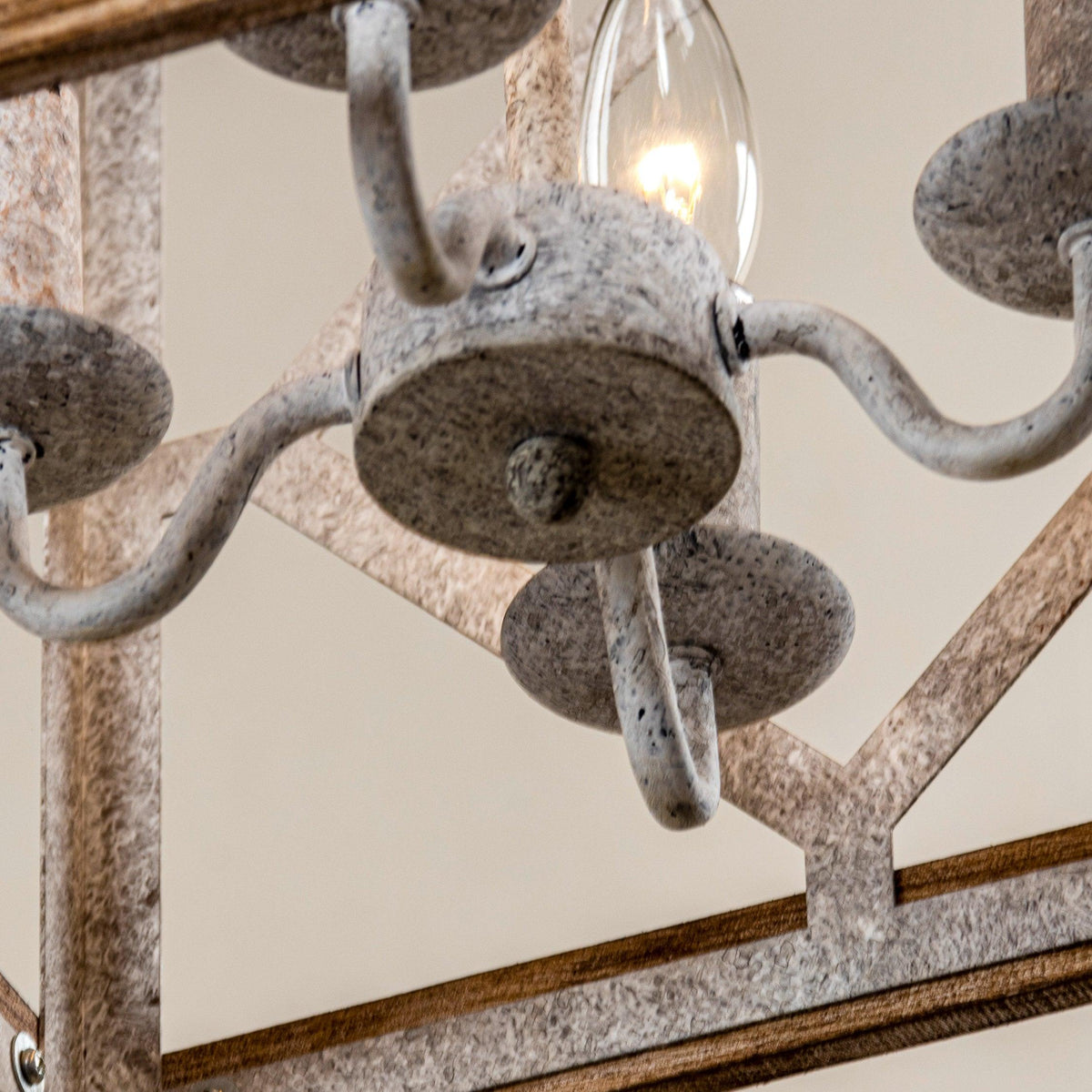 Zelaeora Suspension Métal Bois Créativité Individuelle 4 Lumières - Neutralighting