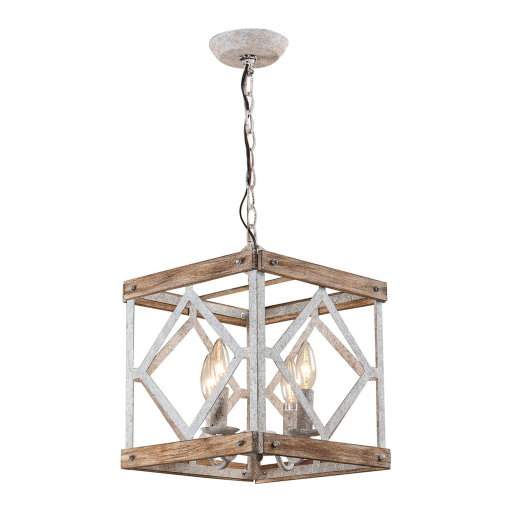 Zelaeora Suspension Métal Bois Créativité Individuelle 4 Lumières - Neutralighting