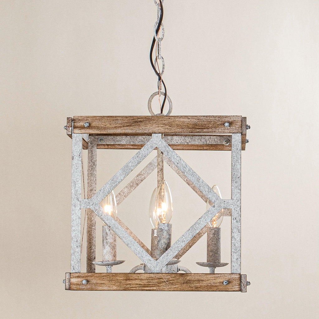 Zelaeora Suspension Métal Bois Créativité Individuelle 4 Lumières - Neutralighting