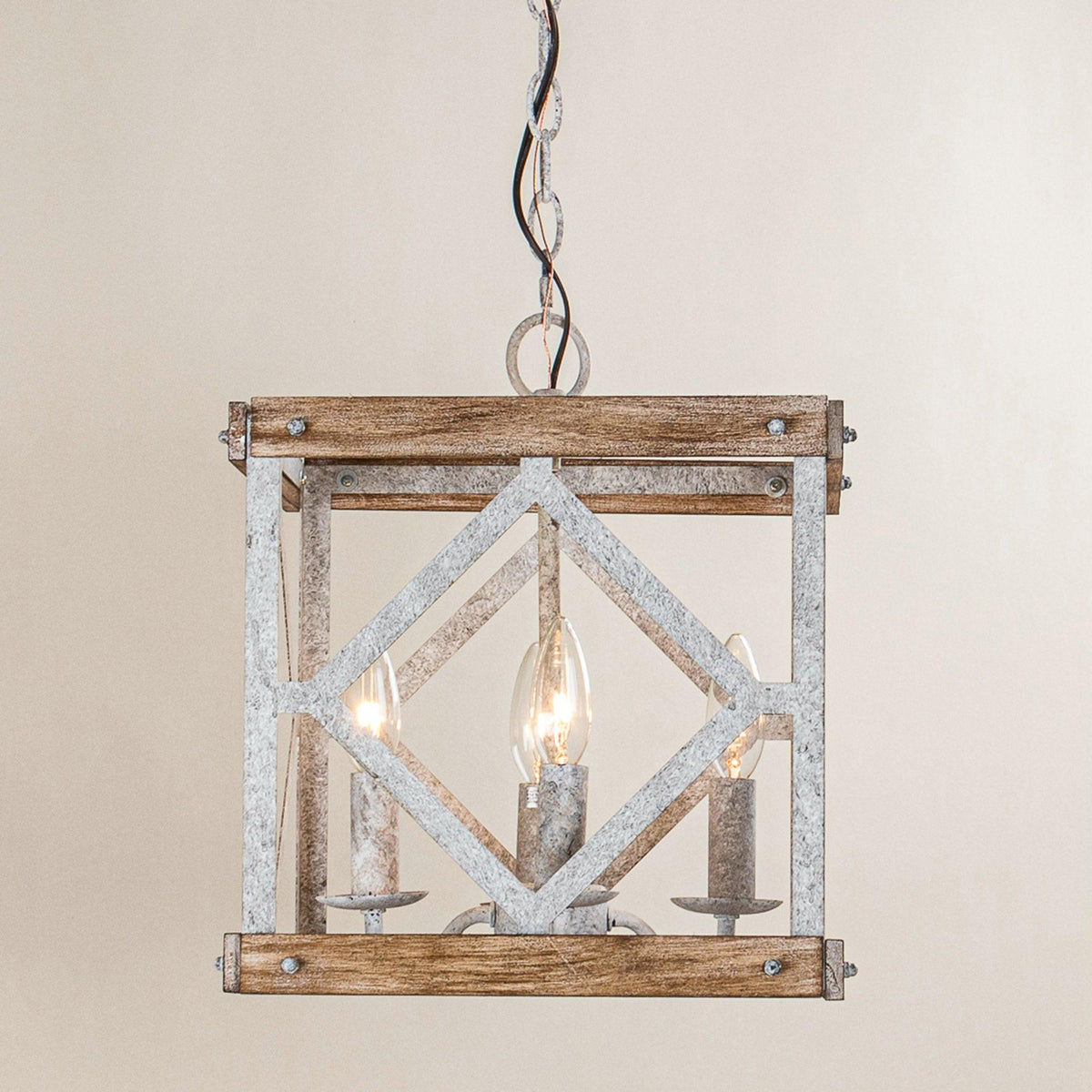 Zelaeora Suspension Métal Bois Créativité Individuelle 4 Lumières - Neutralighting