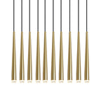 Aurance Lustre avec abat-jours en laiton poli et cristal Minimaliste - Neutralighting