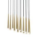 Aurance Lustre avec abat-jours en laiton poli et cristal Minimaliste - Neutralighting