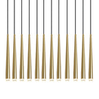Aurance Lustre avec abat-jours en laiton poli et cristal Minimaliste - Neutralighting