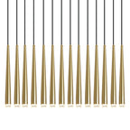 Aurance Lustre avec abat-jours en laiton poli et cristal Minimaliste - Neutralighting
