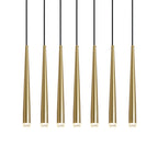 Aurance Lustre avec abat-jours en laiton poli et cristal Minimaliste - Neutralighting