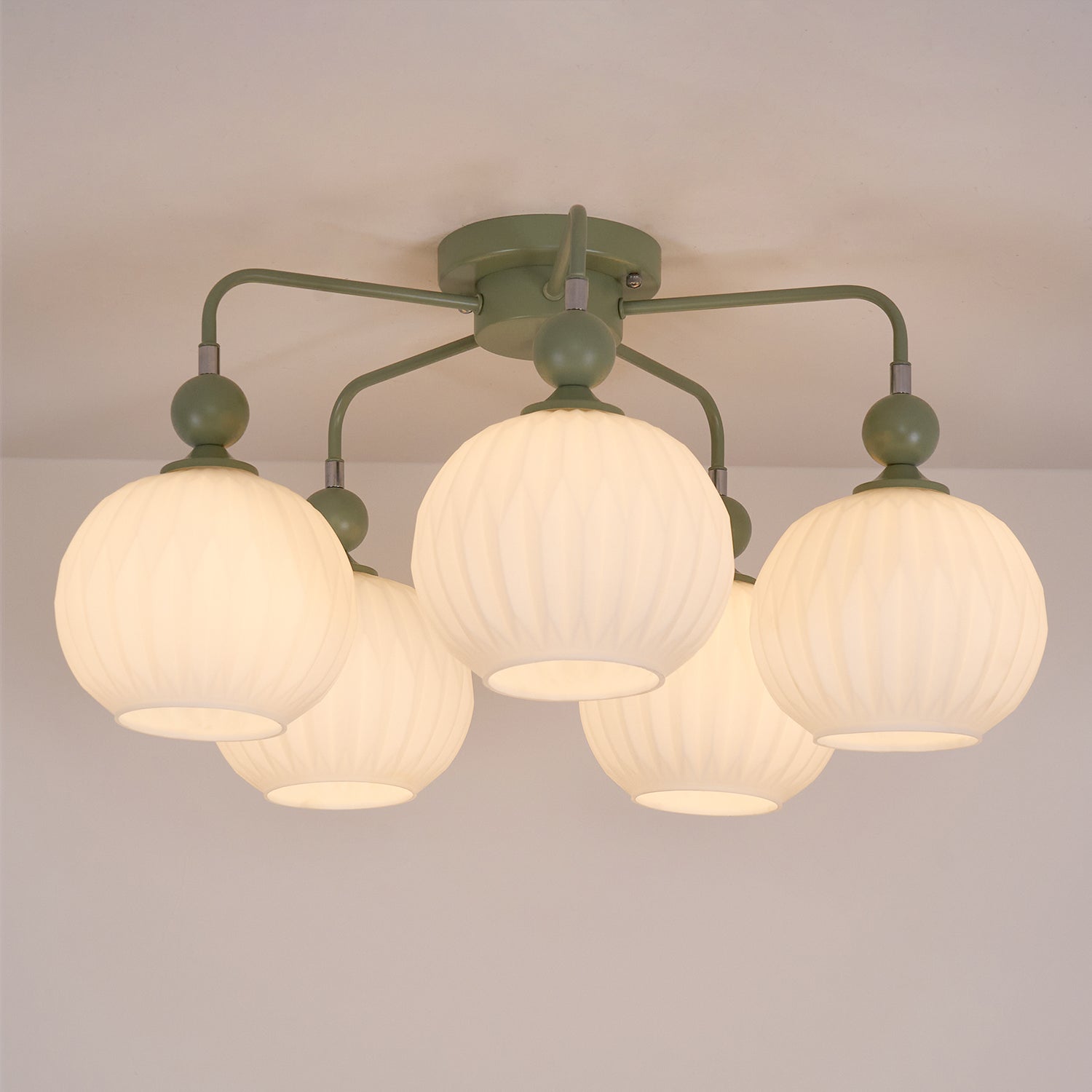 Tulip Plafonnier Blanc Fleur Verre Design - Neutralighting
