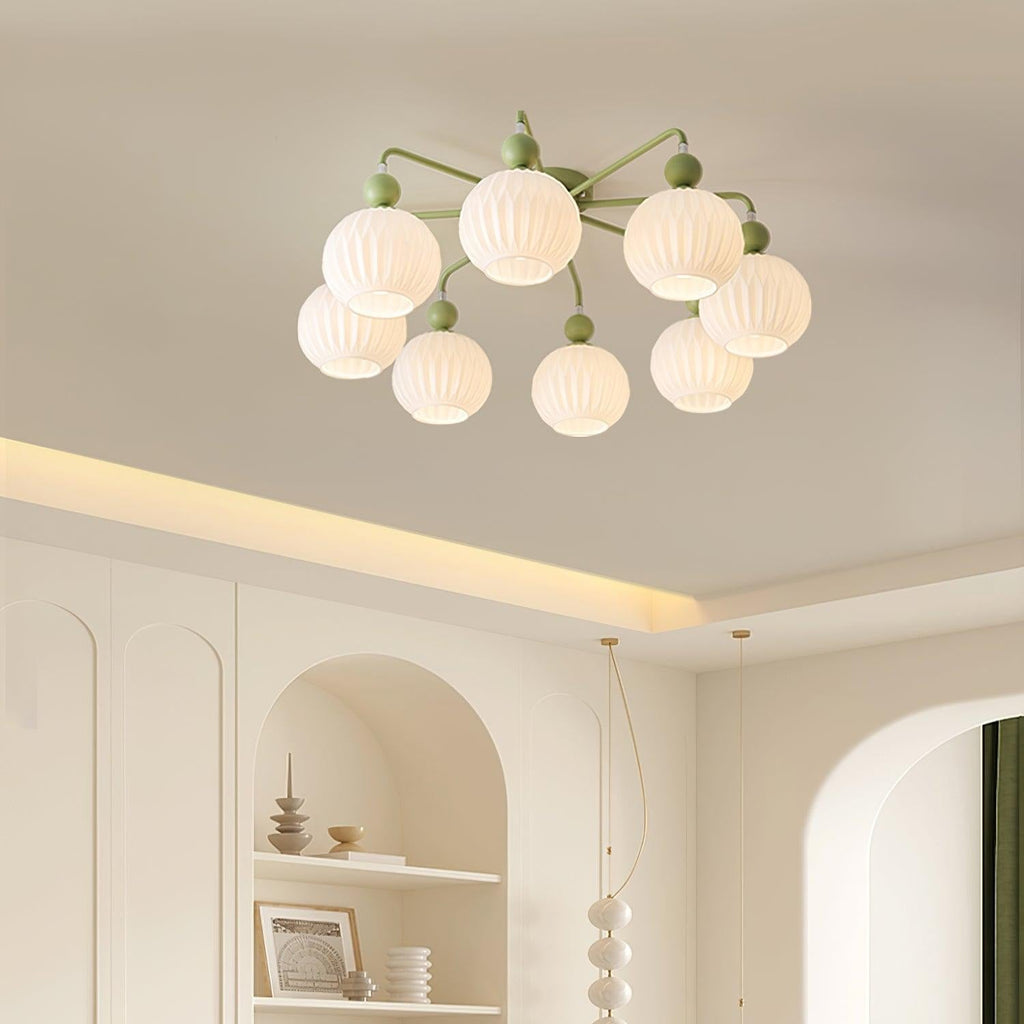 Tulip Plafonnier Blanc Fleur Verre Design - Neutralighting