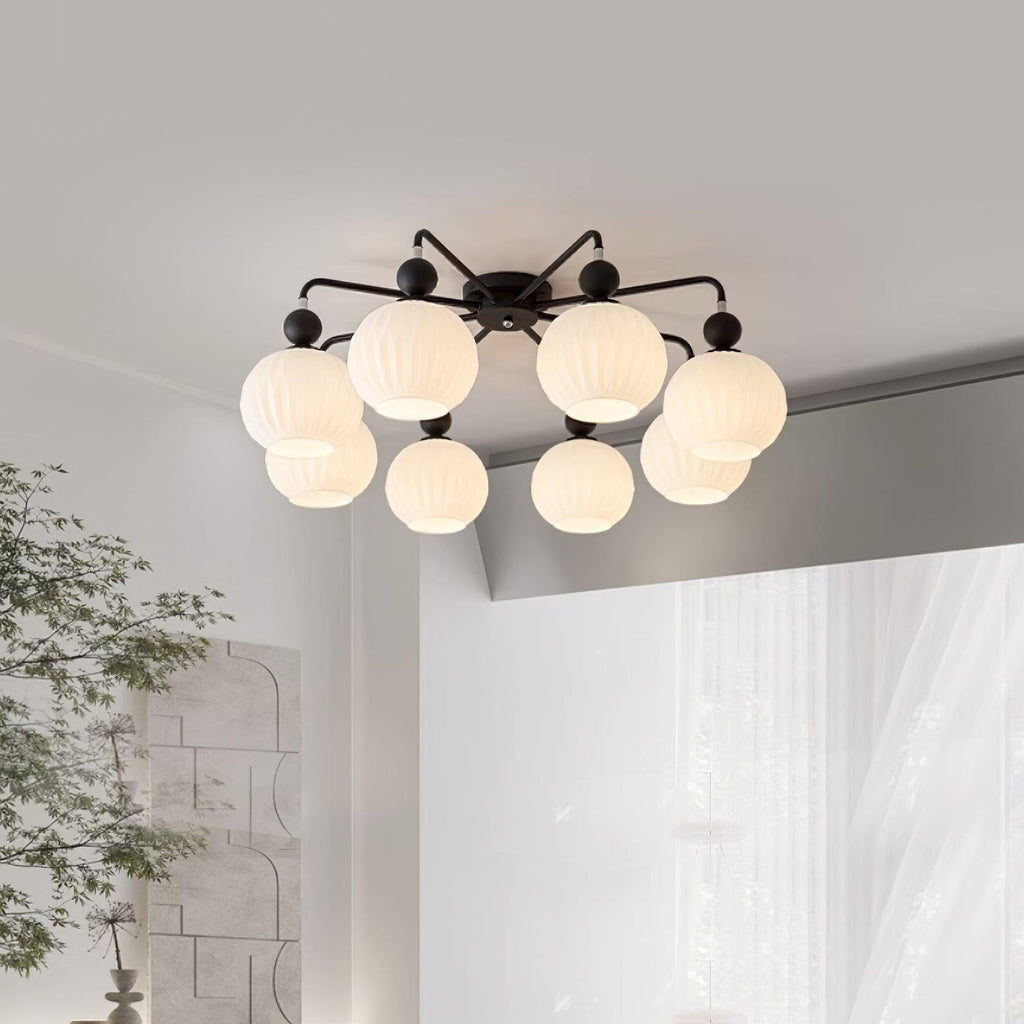 Tulip Plafonnier Blanc Fleur Verre Design - Neutralighting