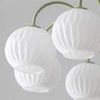 Lustra Chandelier Moderne à 8 Lumières en Verre Ridé Vert - Neutralighting