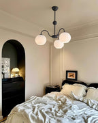 Lustra Chandelier Moderne à 8 Lumières en Verre Ridé Vert - Neutralighting