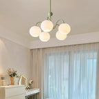 Lustra Chandelier Moderne à 8 Lumières en Verre Ridé Vert - Neutralighting