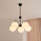Lustra Chandelier Moderne à 8 Lumières en Verre Ridé Vert - Neutralighting