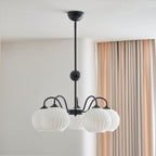Lustra Chandelier Moderne à 8 Lumières en Verre Ridé Vert - Neutralighting