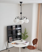 Lustra Chandelier Moderne à 8 Lumières en Verre Ridé Vert - Neutralighting