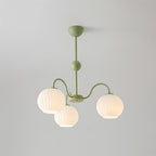 Lustra Chandelier Moderne à 8 Lumières en Verre Ridé Vert - Neutralighting